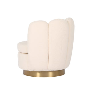 SWIVEL ARMCHAIR 'MIAMI'CREAM BOUCLÉ