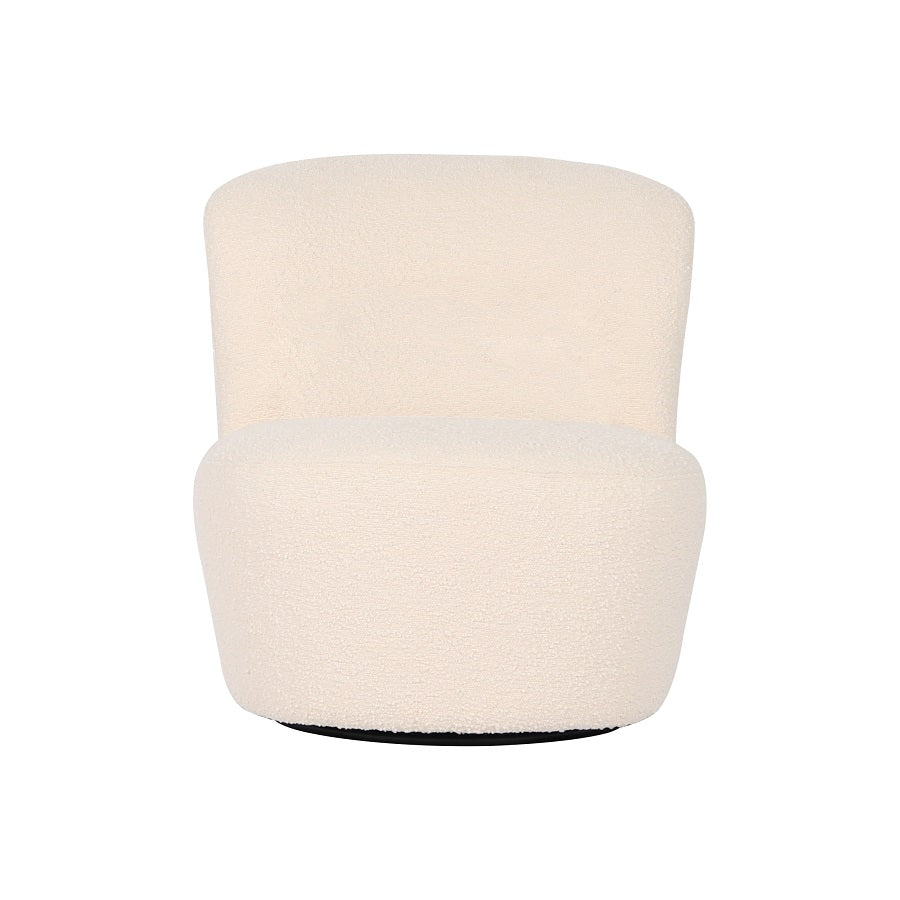 ARMCHAIR SWIVEL | 'MAYFAIR' CREAM BOUCLÉ