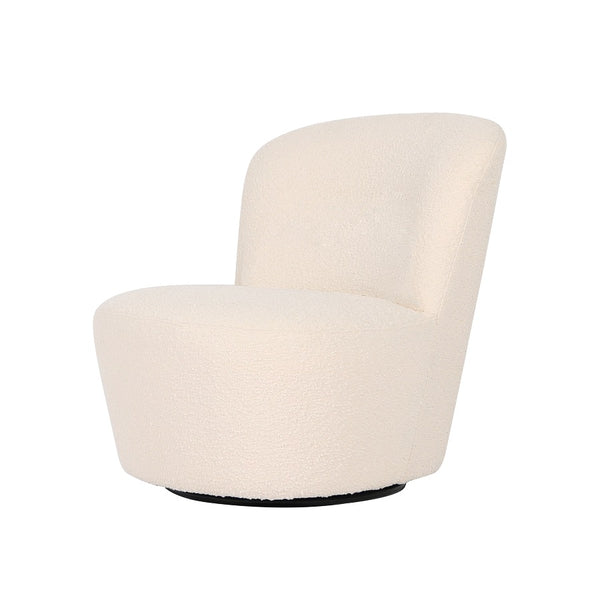 ARMCHAIR SWIVEL | 'MAYFAIR' CREAM BOUCLÉ