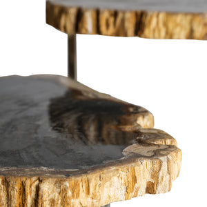Petrified Nesting side table stainless steel leg